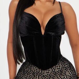Black Velvet Camisole Top